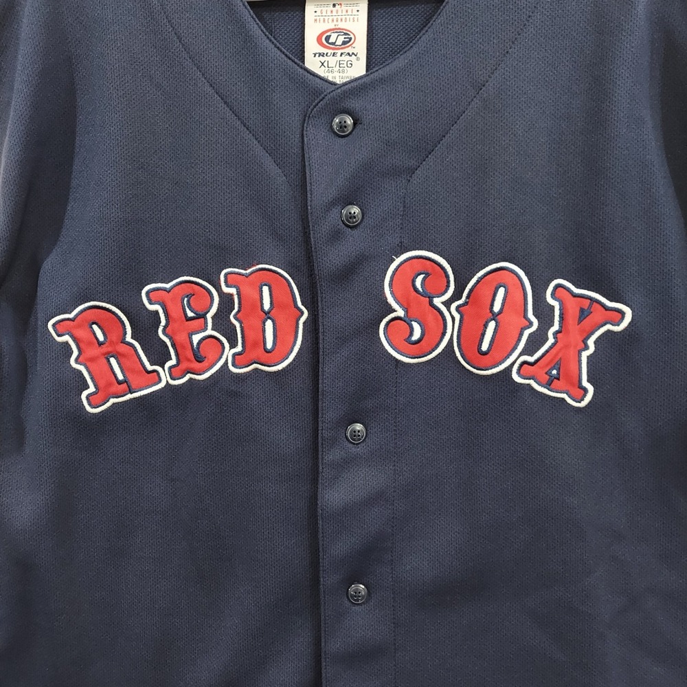 True Fan Boston Red Sox Embroidered Logo MLB Baseball Jersey Size XL - Picture 5 of 10